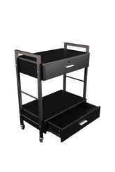 KARMA - BAKEWELL SALON TROLLEY (Black/White) - Luna Beauty Supplies